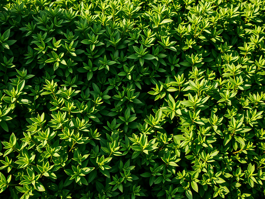 Dense greenery featuring lush green leaves in various sizes, creating a vibrant natural texture.
